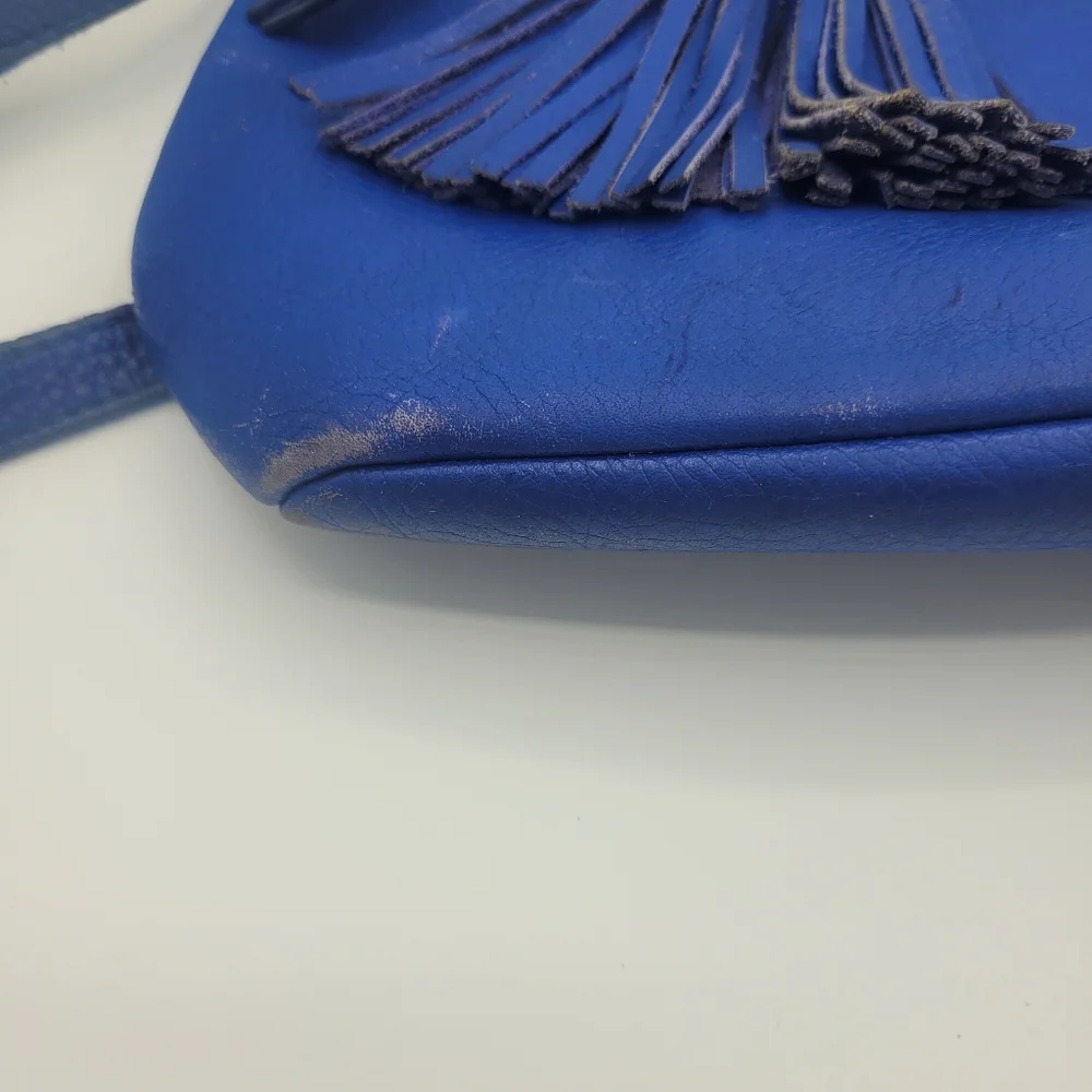 Fossil Jules Tassel Drawstring women's Bucket Bag, Sapphire - Picture 3 of 15